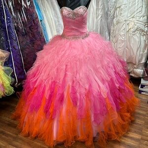 MULTI COLOR SWEET 16 GOWN
